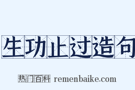 生功止过造句是什么意思的图片